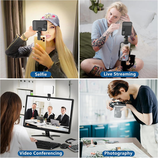 GrindTools Pro Ringlight – Clip-On LED light for Flawless Selfies & Videos