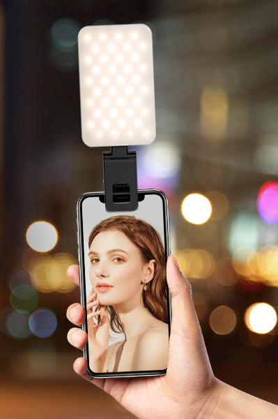 GrindTools Pro Ringlight – Clip-On LED light for Flawless Selfies & Videos