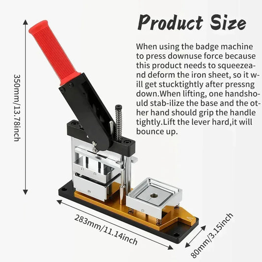 Grindtools DIY Fridge Magnet & Button Maker Machine – Heavy-Duty Badge Press for Custom Photo Magnets, Pins, Crafts & Small Business Startup Kit