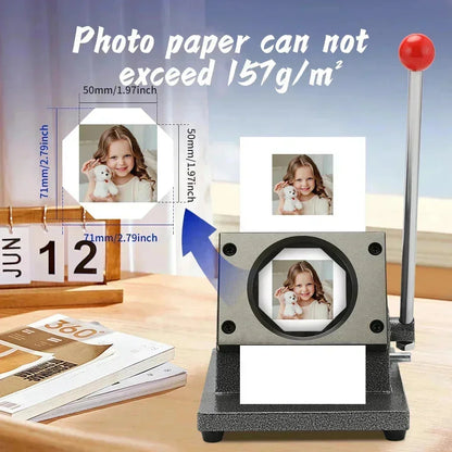 Grindtools DIY Fridge Magnet & Button Maker Machine – Heavy-Duty Badge Press for Custom Photo Magnets, Pins, Crafts & Small Business Startup Kit